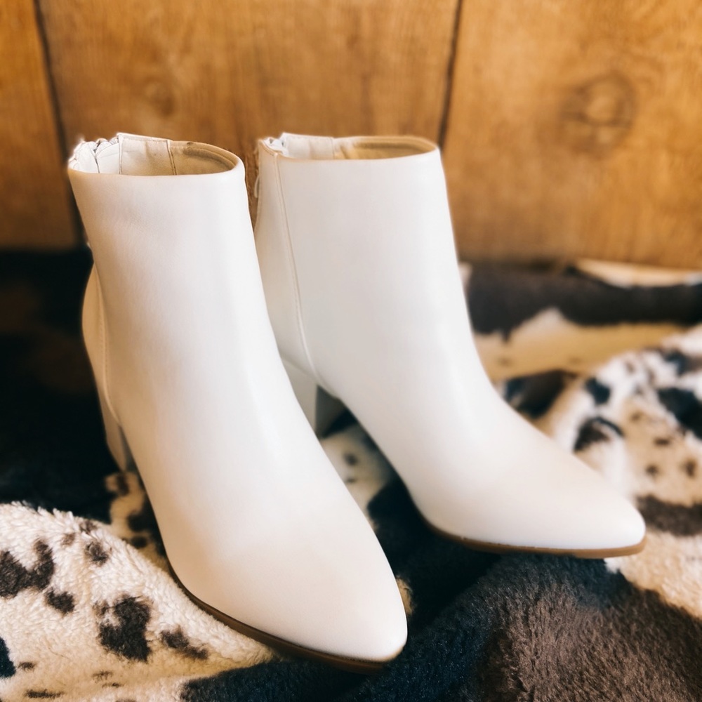 Women’s White Booties